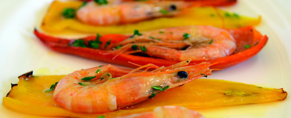 Gamberoni in padella nel Cornelio